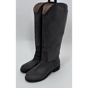 ⭐️ Belle Sigerson Morrison Tall Grey Leather Boots Sz 7 NWOT